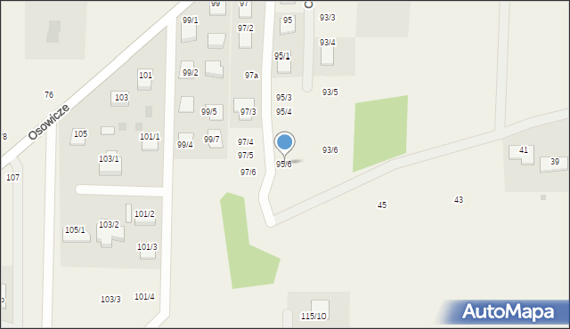 Osowicze, Osowicze, 95/6, mapa Osowicze