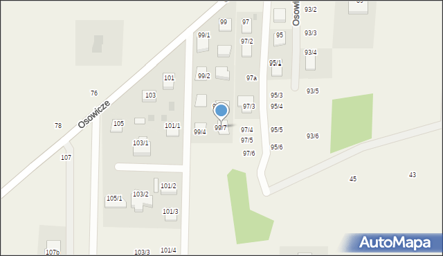 Osowicze, Osowicze, 99/7, mapa Osowicze