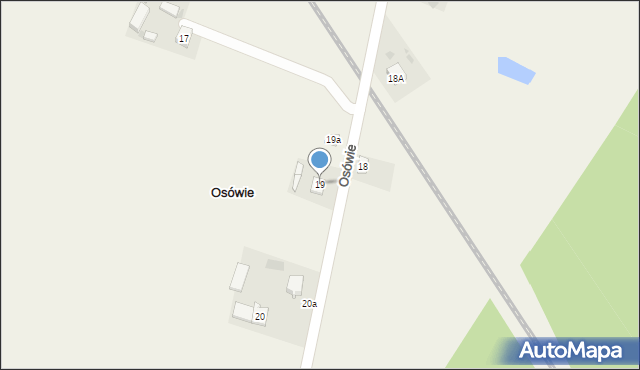 Osówie, Osówie, 19, mapa Osówie