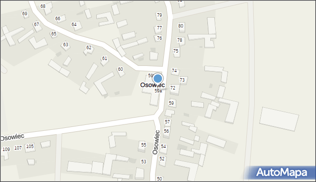 Osowiec, Osowiec, 59a, mapa Osowiec