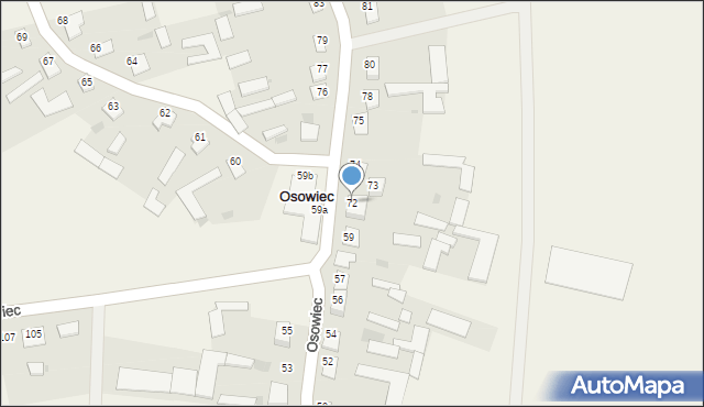 Osowiec, Osowiec, 72, mapa Osowiec