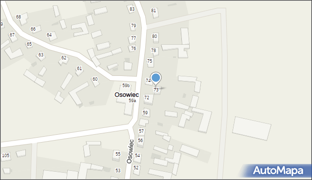 Osowiec, Osowiec, 73, mapa Osowiec
