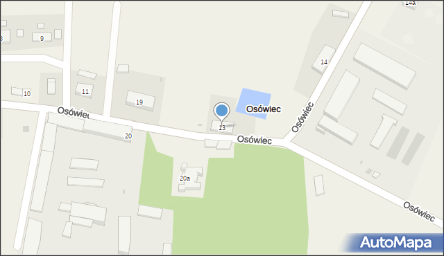 Osówiec, Osówiec, 13, mapa Osówiec