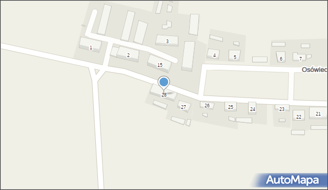 Osówiec, Osówiec, 28, mapa Osówiec