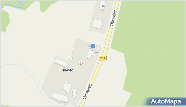 Osowiec, Osowiec, 1, mapa Osowiec