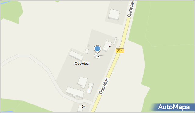 Osowiec, Osowiec, 1a, mapa Osowiec