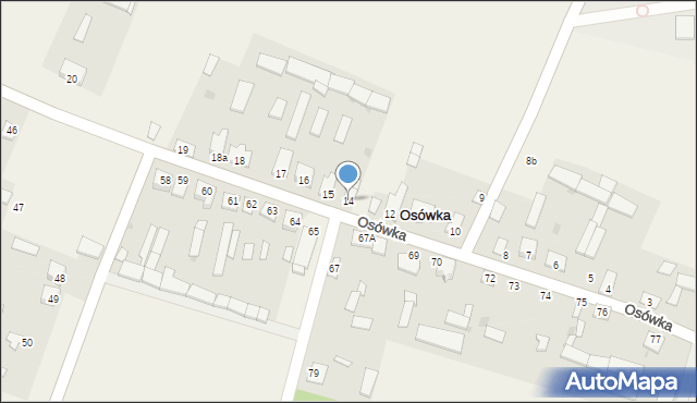 Osówka, Osówka, 14, mapa Osówka