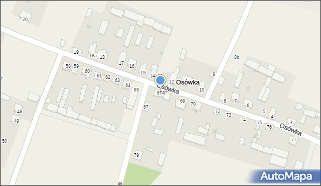Osówka, Osówka, 67A, mapa Osówka