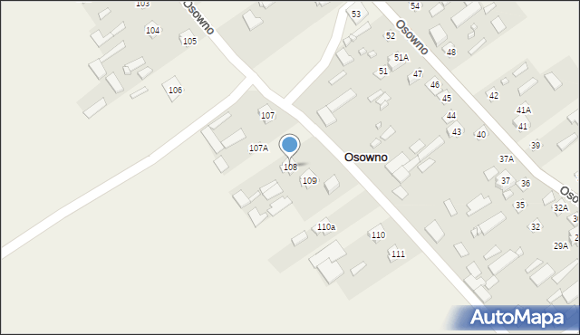Osowno, Osowno, 108, mapa Osowno
