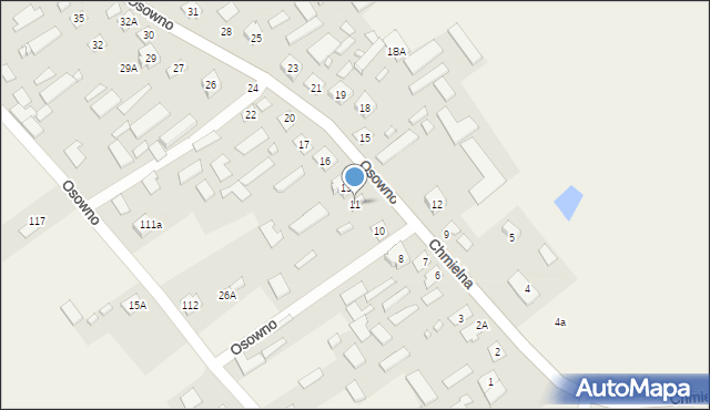 Osowno, Osowno, 11, mapa Osowno