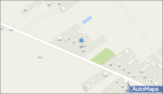 Osowno, Osowno, 86A, mapa Osowno