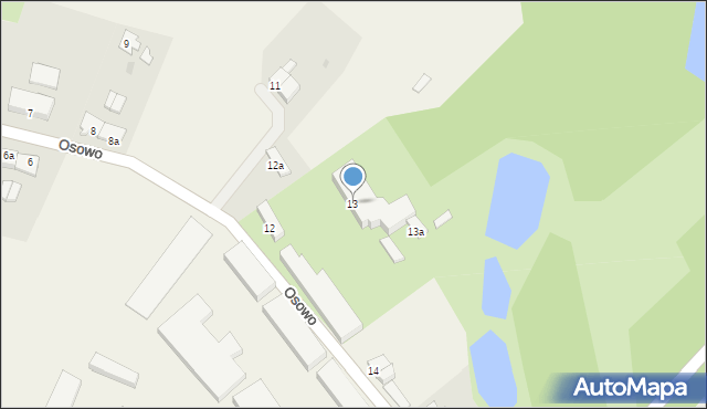 Osowo, Osowo, 13, mapa Osowo