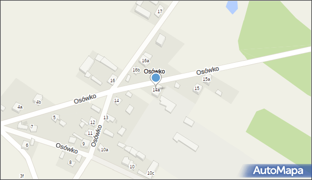 Osowo, Osówko, 14a, mapa Osowo