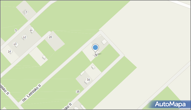 Osowo Leśne, Osiedle Letnisko II, 29, mapa Osowo Leśne