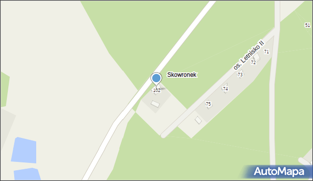 Osowo Leśne, Osowo Leśne, 102, mapa Osowo Leśne