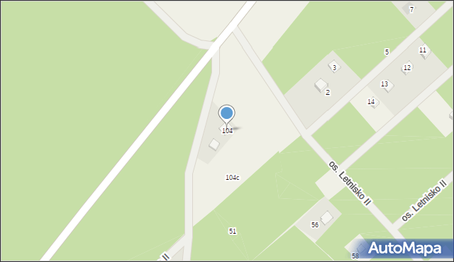 Osowo Leśne, Osowo Leśne, 104, mapa Osowo Leśne