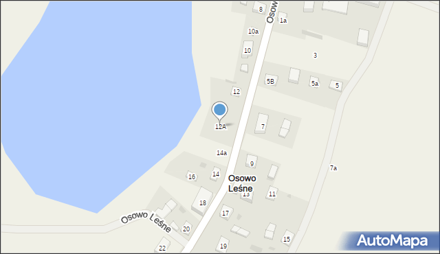 Osowo Leśne, Osowo Leśne, 12A, mapa Osowo Leśne