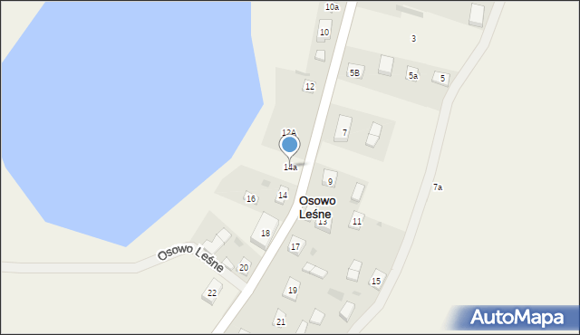 Osowo Leśne, Osowo Leśne, 14a, mapa Osowo Leśne