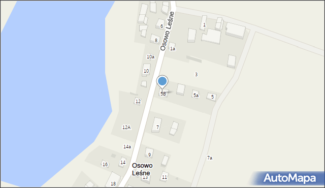 Osowo Leśne, Osowo Leśne, 5B, mapa Osowo Leśne