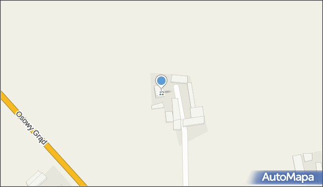 Osowy Grąd, Osowy Grąd, 12, mapa Osowy Grąd