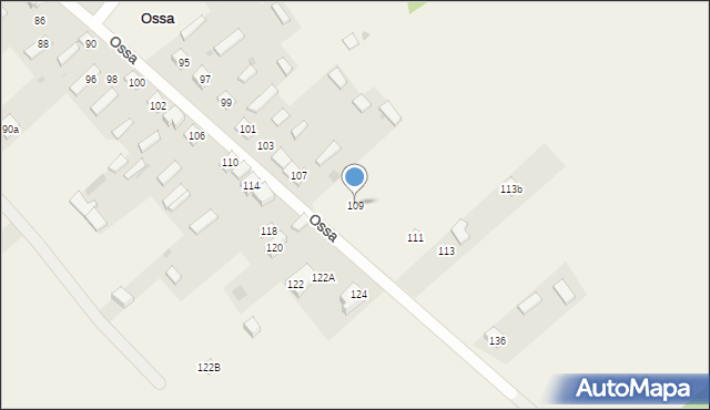 Ossa, Ossa, 109, mapa Ossa