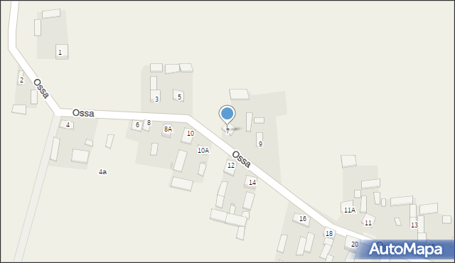 Ossa, Ossa, 7, mapa Ossa