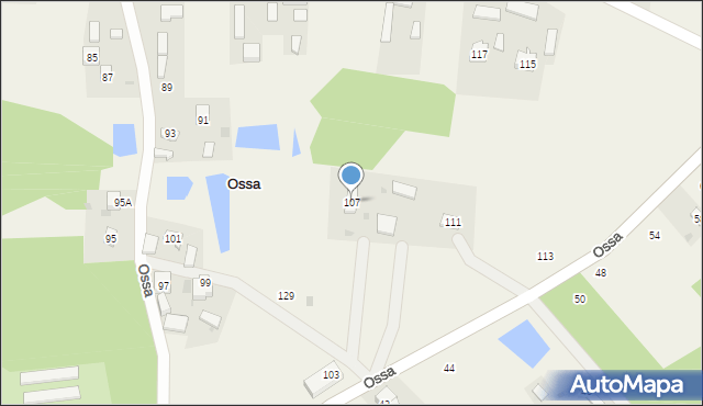 Ossa, Ossa, 107, mapa Ossa
