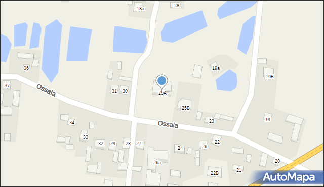 Ossala, Ossala, 25A, mapa Ossala