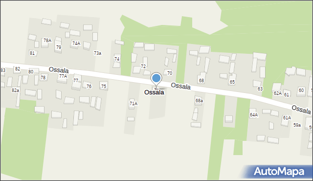 Ossala, Ossala, 71, mapa Ossala