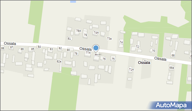 Ossala, Ossala, 77, mapa Ossala