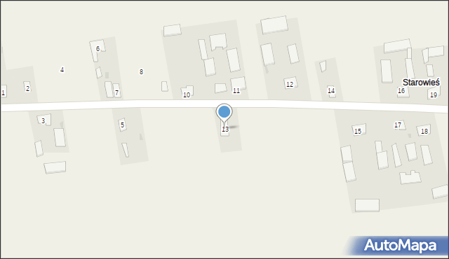 Ossowa, Ossowa, 13, mapa Ossowa