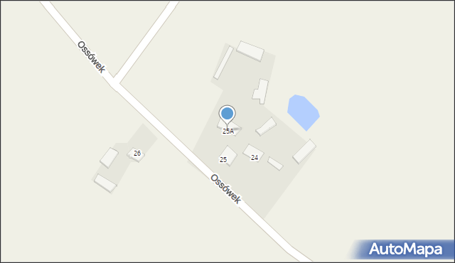 Ossówek, Ossówek, 25A, mapa Ossówek