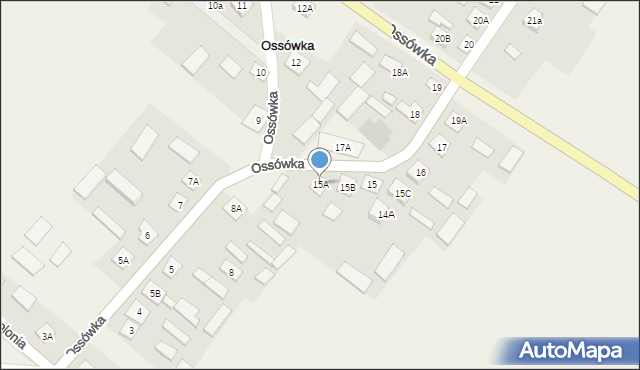 Ossówka, Ossówka, 15A, mapa Ossówka