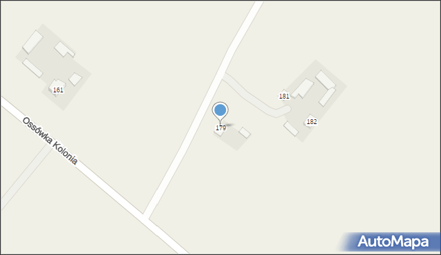 Ossówka, Ossówka, 179, mapa Ossówka