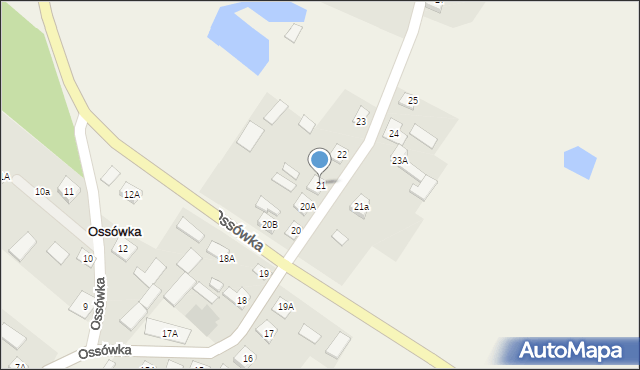 Ossówka, Ossówka, 21, mapa Ossówka