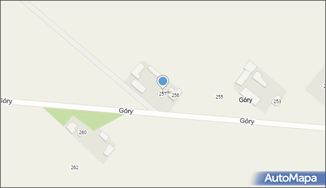 Ossówka, Ossówka, 257, mapa Ossówka