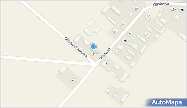 Ossówka, Ossówka, 3A, mapa Ossówka