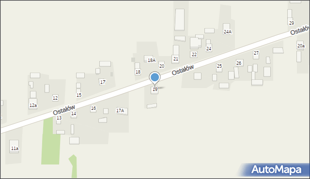 Ostałów, Ostałów, 19, mapa Ostałów