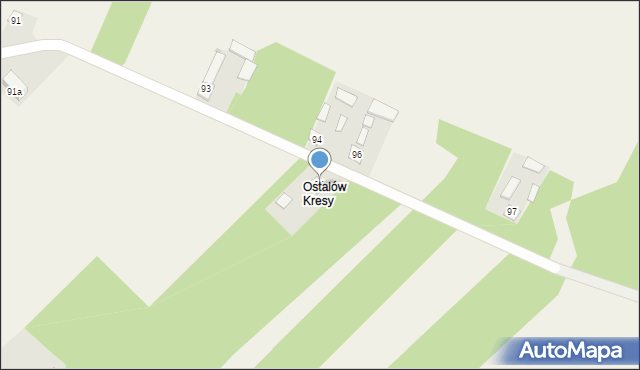 Ostałów, Ostałów, 95, mapa Ostałów