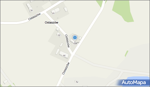 Ostaszów, Ostaszów, 43a, mapa Ostaszów