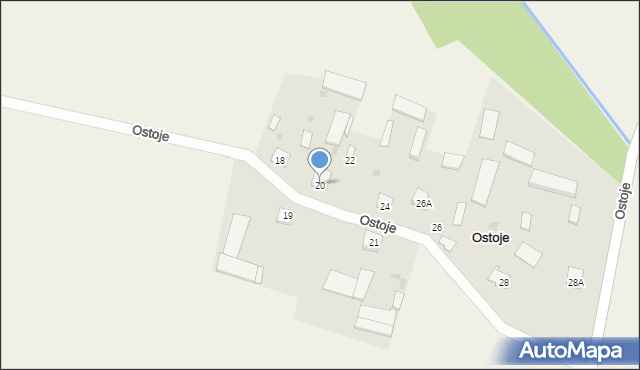 Ostoje, Ostoje, 20, mapa Ostoje