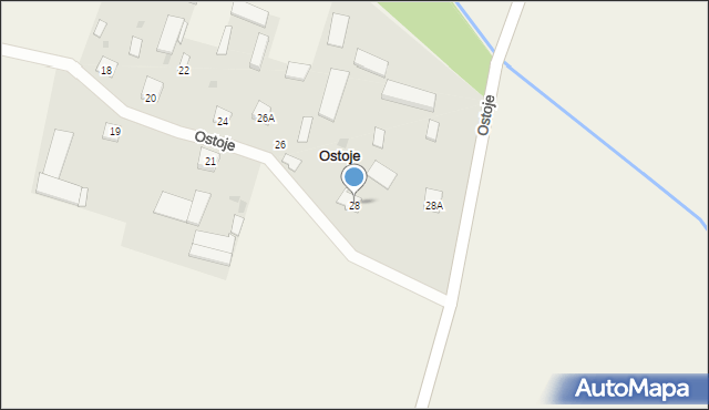 Ostoje, Ostoje, 28, mapa Ostoje