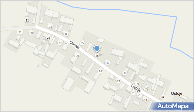 Ostoje, Ostoje, 36, mapa Ostoje