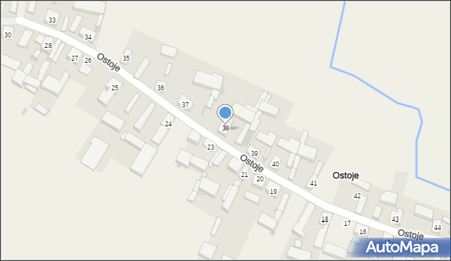 Ostoje, Ostoje, 38, mapa Ostoje