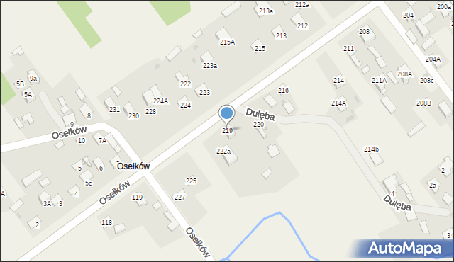 Ostojów, Ostojów, 219, mapa Ostojów