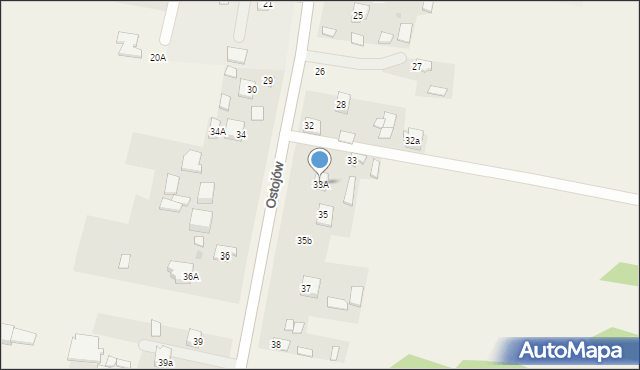 Ostojów, Ostojów, 33A, mapa Ostojów