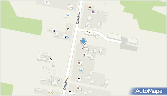 Ostojów, Ostojów, 47, mapa Ostojów