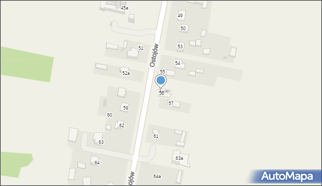 Ostojów, Ostojów, 56, mapa Ostojów