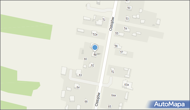 Ostojów, Ostojów, 59, mapa Ostojów