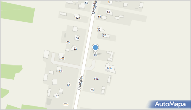 Ostojów, Ostojów, 61, mapa Ostojów